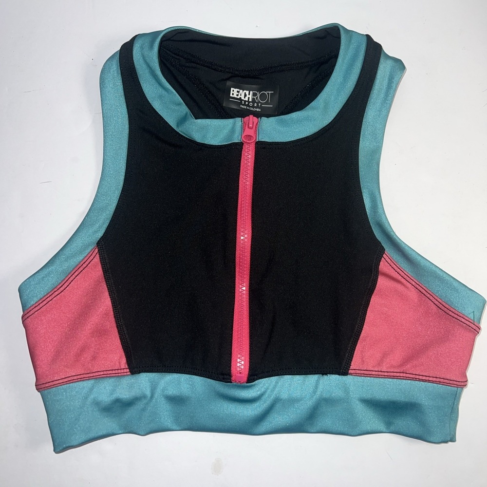Beach Riot Active Scuba Razorback Sports Bra Top Size Large